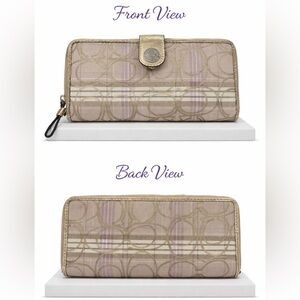 Vintage Coach Tattersall Signature Wallet